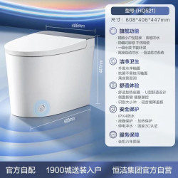 恒洁 轻智能马桶自动冲水小户型家用坐便器 521