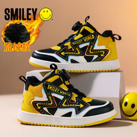 SMILEY 防滑保暖 儿童运动鞋 黑黄色 加绒 31 内长20.0CM