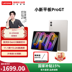 联想 小新 Pro GT 平板电脑 骁龙8系列 8GB 256GB 浅海贝