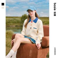 限尺码：bosie AGENDER 25年秋季撞色纽扣polo领毛衫男潮