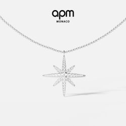 APM Monaco 六芒星项链 经典银流星 AP9606OX