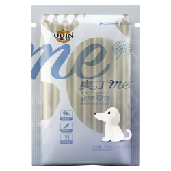 奥丁 狗零食狗狗火腿泰迪金毛幼犬成犬训练奖励牛肉味300g（15g*20支）