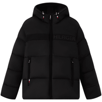 TOMMY HILFIGER 【面包棉服】TommyHilfiger男通勤浮雕字母保暖连帽夹克外套