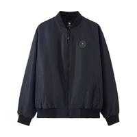 骆驼美式工装飞行夹克机能外套男款立领加绒保暖时尚棒球服男 幻影黑 男女同款
