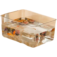 悠梵萌 办公室鱼缸加厚透明乌龟缸客厅家用桌面圆形迷你小型金鱼缸