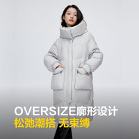 波司登冬季黑金系列羽绒服女款中长款脱卸帽90绒商场同款外套