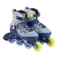 迪卡侬儿童可调节舒适轮滑鞋太空旅行款体育课必备 4663371 32~35码
