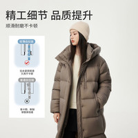 坦博尔冬季羽绒服女长款连帽加厚面包服美拉德小个子保暖外套TBF530832D 黑色 2XL (180)