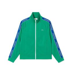 LACOSTE 男装绿色立领拉链百搭运动开衫卫衣外套