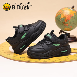 B.Duck【5折】B.Duck小黄鸭童鞋2025秋季男童休闲儿童校园运动小白 黑色 32 脚长19.7-20.2cm