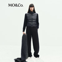 MO&Co.【active系列】羽绒服2025冬90绒假两件拼接羊毛袖MBE4EIN065 黑色 L /170