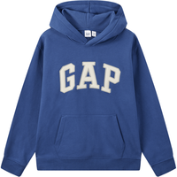 Gap 男女装碳素软磨抓绒字母logo连帽卫衣