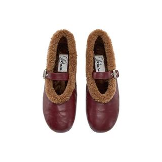  Bata/拔佳 柔软 女士单鞋  酒红 35