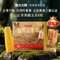 柴火大院 五常黄糯玉米 3.52斤(220g*8根) 25年新玉米 粗粮礼盒 低脂早餐