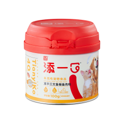 TIANYIKO 添一口 冻干三文鱼肉松宠物零食猫犬通用拌粮肉松挑食克星100g