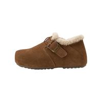 Bata 31503DM5 牛剖皮厚底毛毛 棕色 39 女士单鞋