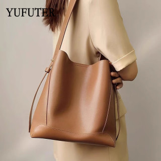 YUFUTER 单肩包真皮水桶包