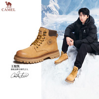 骆驼(CAMEL)马丁靴男王俊凯同款工装大黄靴女冬季穿搭会员金甲户外徒步登山鞋 GE122W7757T 金黄色-男 42