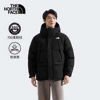 北面(The North Face)男款羽绒服Puffy户外运动休闲多口袋防泼水鹅绒保暖连帽外套8DUJ 宇宙黑 M