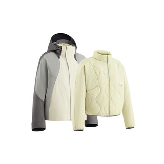 蕉下（beneunder）冲锋衣女士四合一秋冬保暖户外登山服可拆卸内胆保暖外套 松露棕-罗汉棕 M