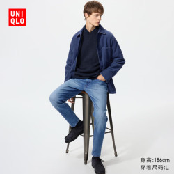优衣库 男装EZY DENIM牛仔裤/水洗产品常规款484972 482854 479314 484972/65宝蓝色 XL