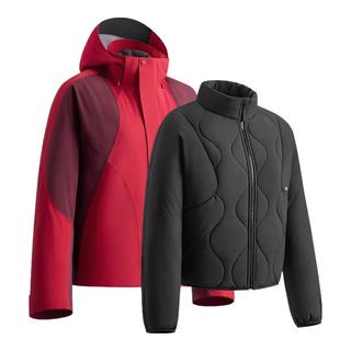蕉下（beneunder）冲锋衣女士四合一秋冬保暖户外登山服可拆卸内胆保暖外套 松露棕-罗汉棕 M