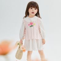 【专柜款 木耳边毛织马甲】笛莎婴幼女童25春秋儿童百搭休闲背心