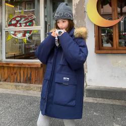 大孚飞跃 FeIyue 毛领连帽中长款棉衣外套男秋冬户外舒适加厚工装棉服