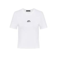 MO&Co./摩安珂 弹力棉质 女士短袖T恤 漂白色 XS /155