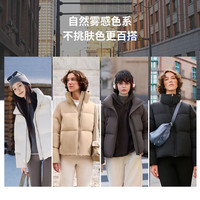 坦博尔秋冬鹅绒羽绒服女短款立领面包服小个子保暖外套TBF530362D 知春米 M (165)
