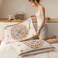 星寇 全棉加厚四层纱布枕巾 月亮神70cm*50cm 1对2只装