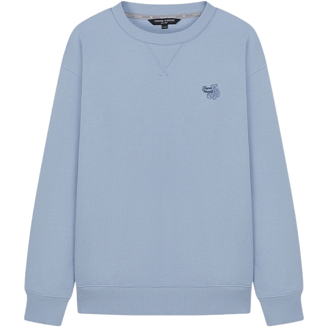 TEENIE WEENIE 小熊女装卫衣春装宽松日常休闲基础圆领长袖内搭上衣