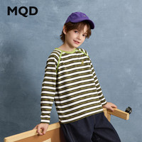 马骑顿(MQD)男童25秋季新款女童街潮宽松插肩袖长袖条纹T恤打底内搭