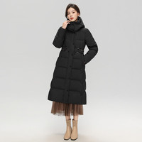 鸭鸭(YAYA)新国标羽绒服女冬季新款休闲长款过膝小个子休闲时尚羽绒外套XB