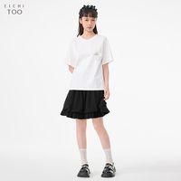 爱居兔夏季宽松廓形半身裙小黑裙