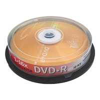百诗嫚dvd光盘/DVD+R空白光盘家用商务办公刻录碟片10片桶装光盘