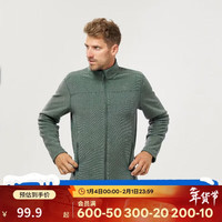 迪卡侬 摇粒绒外套男女抓绒衣女冲锋衣内胆保暖秋冬绒衣ODT1男款-绿色-NewL-4630476