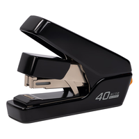 得力 40页平钉省力订书机/订书器 防卡钉弹出式钉道 适配24/6钉 黑色0370S