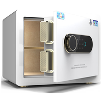 虎牌保险柜家用办公CSP认证指纹密码WIFI30/40/50CM全钢防盗床头保险箱  【新国标防盗】30cm珍珠白【特惠】 密码款(钥匙/密码解锁)