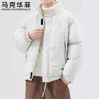 马克华菲棉服男士秋冬加厚棉袄外套防寒夹克保暖面包棉衣 卡其色 M M （100-130斤）