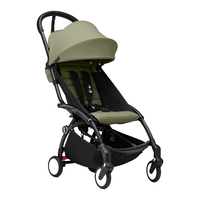 STOKKE YOYO3 6+ 全能型推车折叠遛娃轻便婴儿车可坐可躺 +橄榄绿坐垫 白色车架