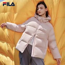 FILA 男女同款 【利落剪裁】三防面料连帽羽绒服 F51U549904F-5