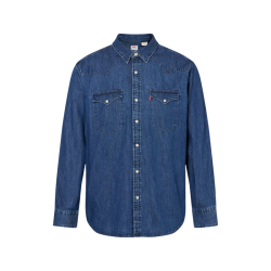 Levi's 经典宽松 男士牛仔衬衫 中蓝色 XS