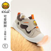  B.Duck/小黄鸭 儿童运动鞋  19 码 适合脚长12.2-13.0cm 卡其棕