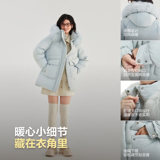 波司登 90绒加厚立领大毛领 女士羽绒服