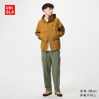 优衣库 男装水洗宽松舒适工装九分裤/休闲裤/起居裤481572 481572/54绿色