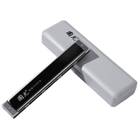 國光 国光限量版专业演奏进口音簧24孔复音上海口琴C调（黑色）