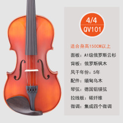 青歌 Qingge 青歌 QV101 小提琴（4/4）儿童考级初学者学生普及手工实木小提琴