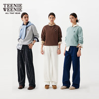 TEENIE WEENIE 刺绣圆领卫衣 棕色