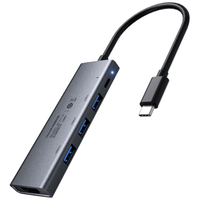 得力(deli)Type-C扩展坞转HDMI投屏转接头扩展器 升级USB3.0分线器HUB集线器PD快充适用电脑笔记本手机MG361
